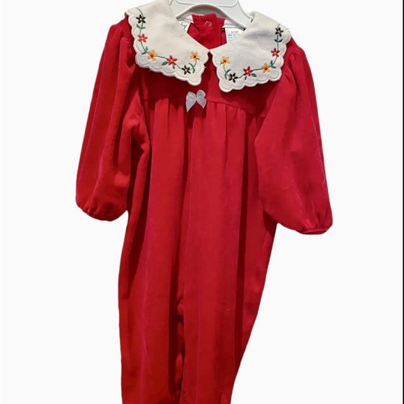 Vintage ‘Baby You’re It’ Footed Outfit Girls Size 6/9 months - Picture 1 of 8